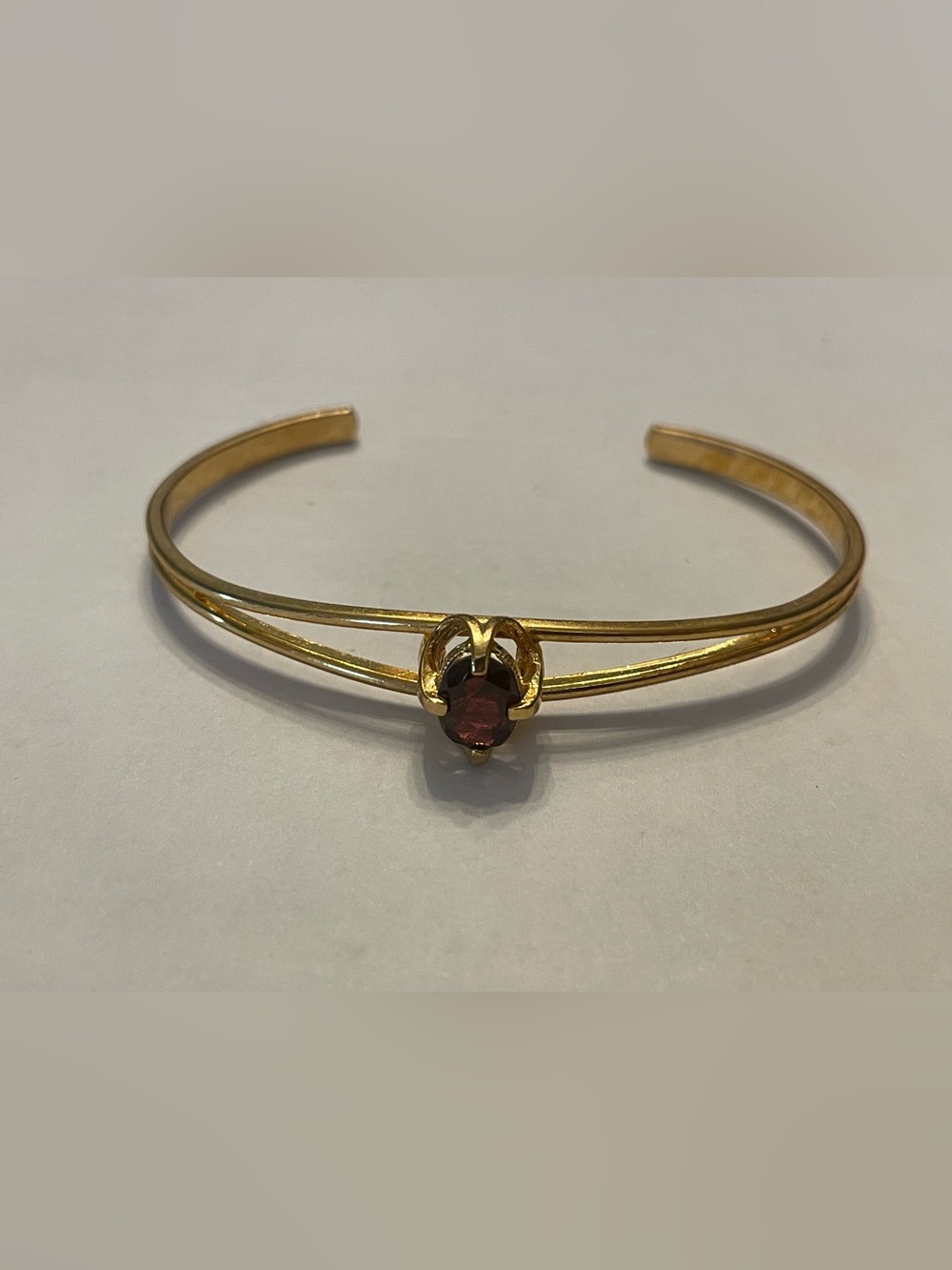 Gold Tone Glass Stone Cuff Bracelet #8925 💎 SALE